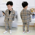 Small, medium and big kids plaid jacket